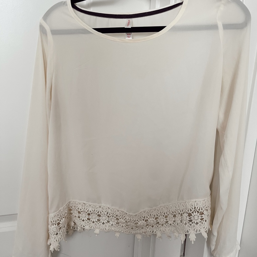 Zhilaration brand white/cream blouse